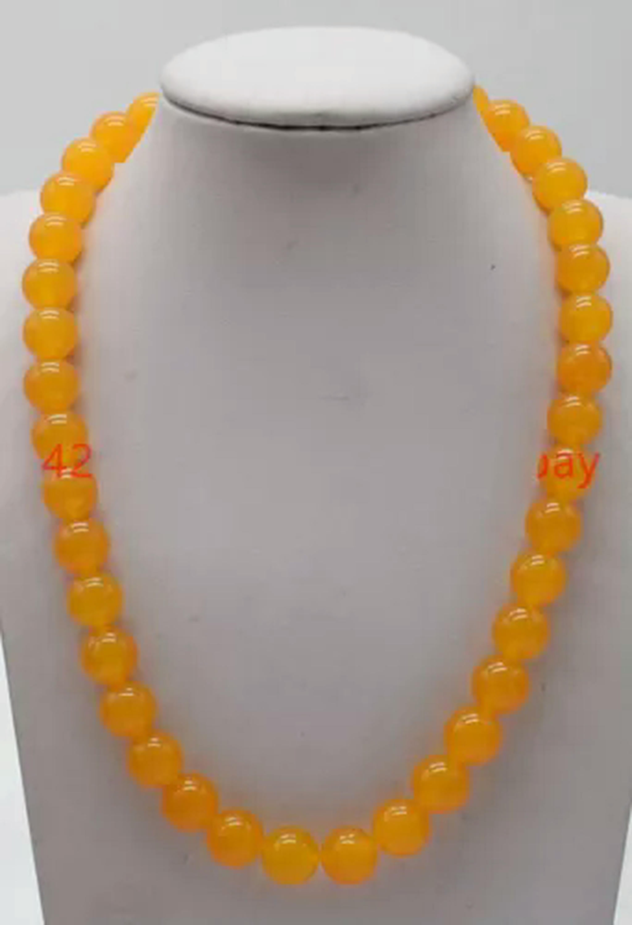 JARTC Round Fire Agate Cracked Stone Beads - 8mm Dark Yellow Faceted Beads For DIY Jewelry Making (15-inch Strand)