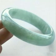 GRACEARA Beautiful Light Green Jade Bangle Chinese Hand Carved Jade Bracelet AAA++++-56-57mm
