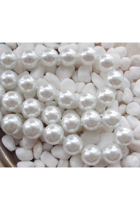 Wholesale 5pcs Fashion 12mm Mix Color South Sea Shell Pearl Beads Necklace 20''