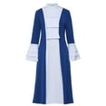 thumbnail image 1 of GRACEART Church Priest Clergy Dress for Women Tab Collar Double Layer Flared Sleeve Dresses, 1 of 7