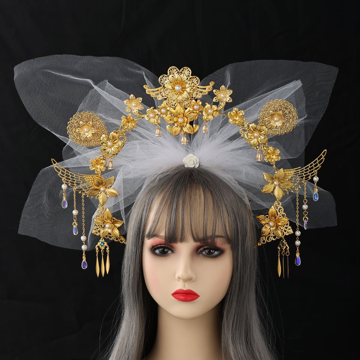 Women’s Gold Spiked Halo Crown Headband for Cosplay Halloween Party Accessory Gold Crown Headband Halo Crown Headband Spiked Greek  main image 3