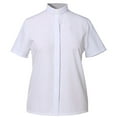 thumbnail image 1 of GRACEART Womens Clergy Removable Shirt Tab Collar Clergy Shirt Short Sleeve Cotton Blended Stretch Blouse, 1 of 8