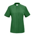 thumbnail image 1 of GRACEART Womens Clergy Removable Shirt Tab Collar Clergy Shirt Short Sleeve Cotton Blended Stretch Blouse, 1 of 9