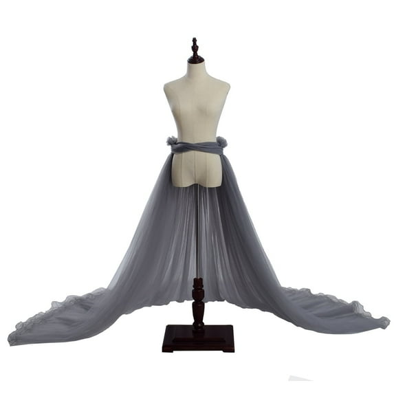 GRACEART Women Long Detachable train Skirt Overskirt For Show Bridal Wedding dress Train