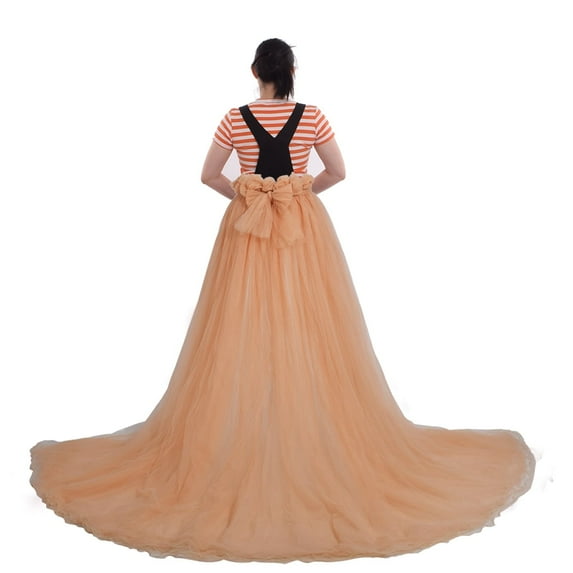 GRACEART Women Long Detachable train Skirt Overskirt For Show Bridal Wedding dress Train