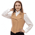 thumbnail image 1 of GRACEART Women Victorian Edwardian Double Breasted Vest Waistcoat Vintage Steampunk Lapel Collar Fit Sleeveless Vest Jacket, 1 of 6