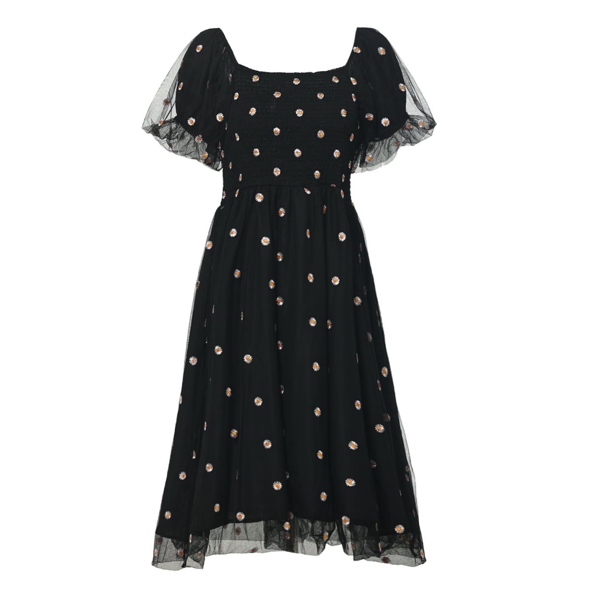cold shoulder embroidered dress Lantern Sleeve Embroidered Dress In 6 Different Colors You Choose Butt –  Made4Walkin main image 1