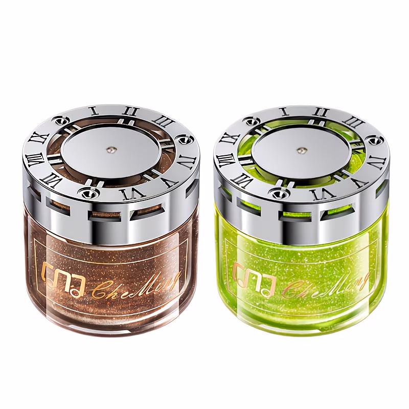 GRACETOP 2 Pack Portable Car Fragrance Balm, Cologne & Berry Scent Solid Air Freshener, Decorative Car Perfume for Cup Holder, Console, Office Desk & Small Spaces