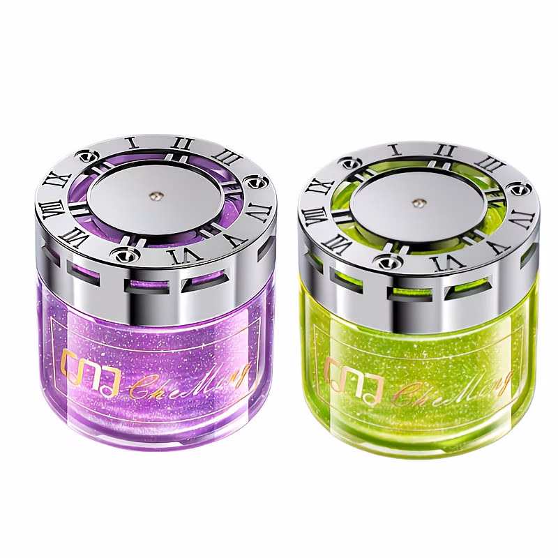 GRACETOP 2PCS Car Aroma Balm Solid Freshener, Compact Decorative Fragrance Diffuser for Cup Holder, Center Console, Closet, Desk & Room Use