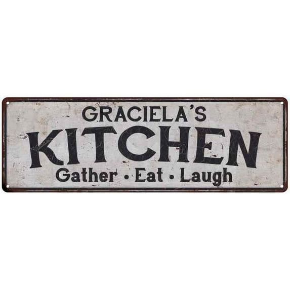 GRACIELA's Kitchen Gift Rustic Chic Decor Gift 6x18 Sign 206180051940