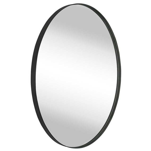 GRACTO Oval Black Bathroom Mirror 20" x 30" Metal Framed Vanity Mirror