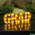 thumbnail image 1 of GRAD 2026 LED Long Marquee Light Up Letters Sign, Graduation Decorations for Class of 2026 Party, Table Centerpieces for Kindergarten High School College Graduation Decor, 1 of 9