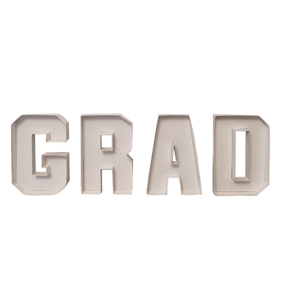 GRAD Set Fillable Charcuterie Tray Cardboard Number Display For Graduation Anniversary Birthday Year Party Celebration Decorations