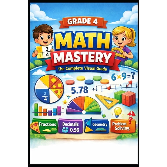 GRADE 4 MATH MASTERY The Complete Visual Guide: 700+ Practice Problems with Step-by-Step Solutions, Full Answer Keys Fra, (Paperback)