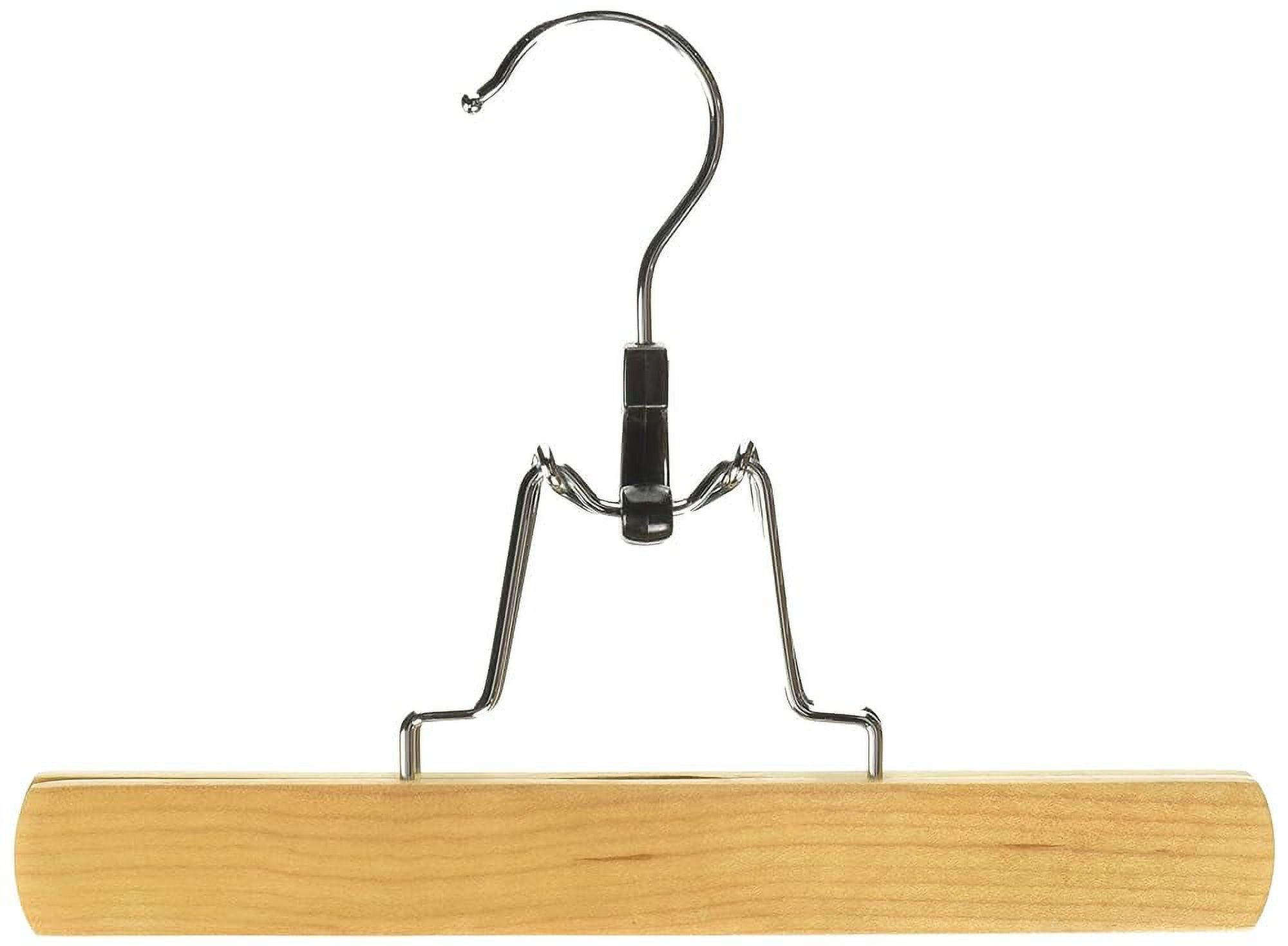 GRADE A Natural Wood Slack Hangers (Set Of 5)