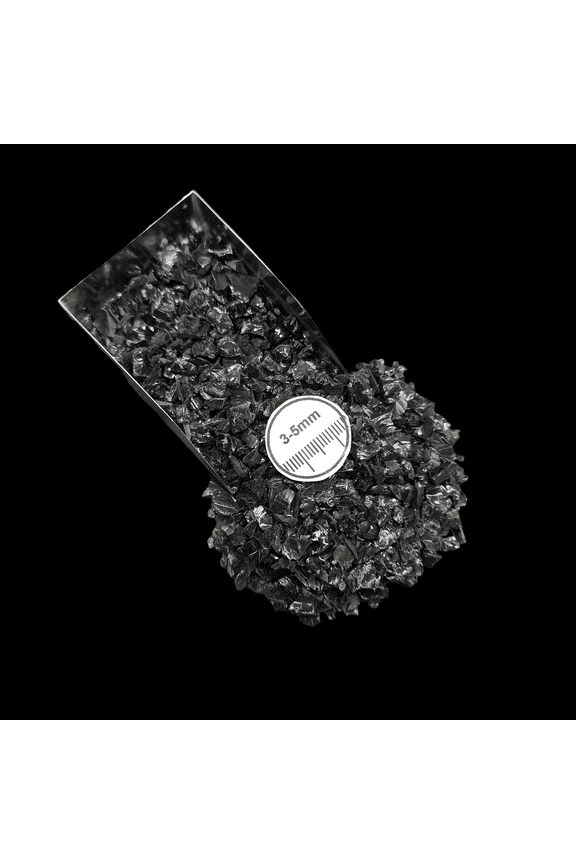 Black Obsidian 3-5 mm Stone Chips, 50g (1.76 oz), Natural Gemstone Chips for Resin Inlay, Jewelry Making & Decor