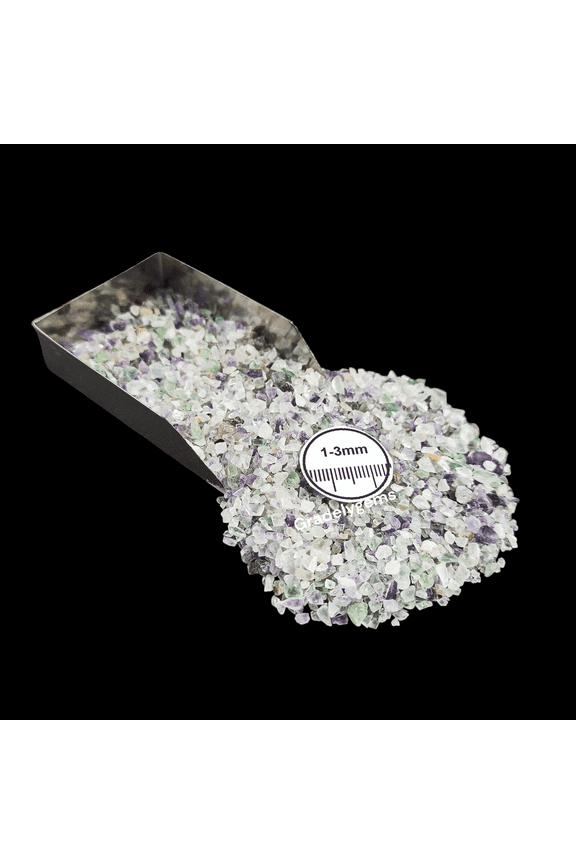 Fluorite Gemstone Chips 1-3mm 20g (0.7 oz) for Mosaic, Epoxy Art & Home Decor