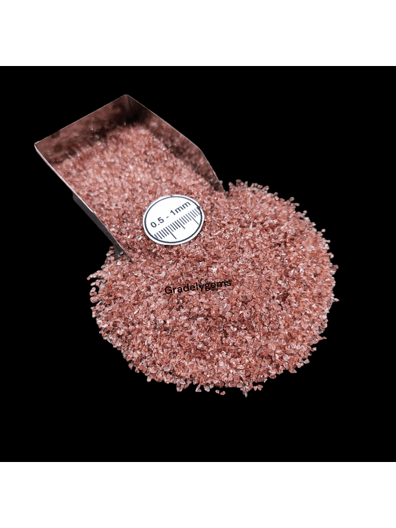 Garnet 0.5-1 mm Stone Chips, 1000g (35.27 oz), Natural Gemstone Chips for Bottle Art, Crystal Jars & DIY Crafts