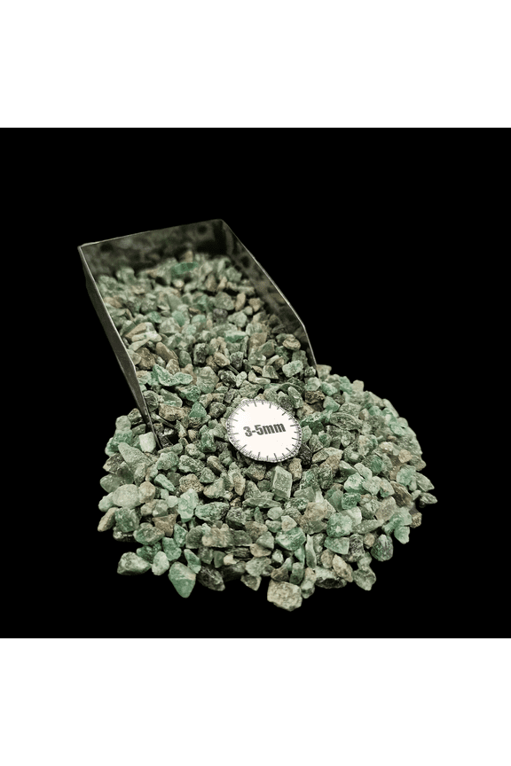 Green Jade Coarse Gemstone Chips 3-5mm 20g (0.7 oz) for Wood Inlay & Crystal Decor