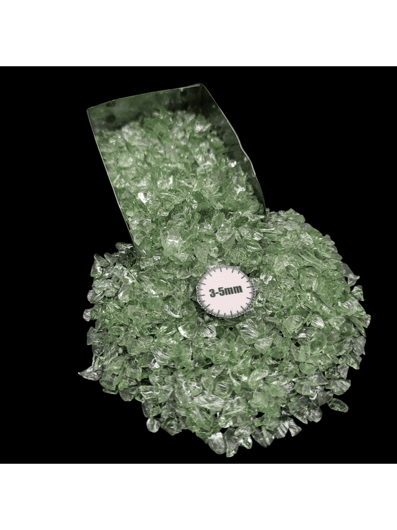 Green Obsidian 3-5 mm Chips, 20g (0.70 oz), Natural Gemstone Chips for Wood Inlay, Epoxy Art & Crafts