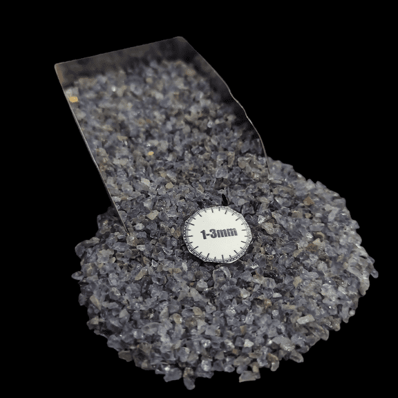 GRADELYGEMS Natural Iolite 1-3mm Gemstone Chips 50g (1.76 oz), Natural Crushed Stone for Resin & Decor