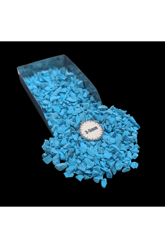 New Natural Turquoise Coarse Gemstone Chips 3-5mm 20g (0.7 oz) for Wood Inlay & Crystal Decor