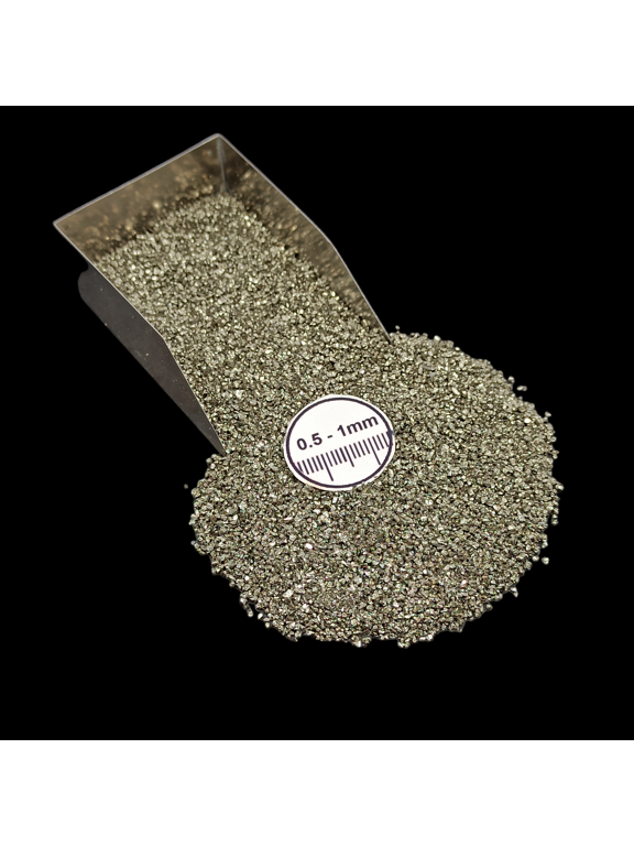 Peru Pyrite 0.5-1 mm Chips, 20g (0.70 oz), Natural Gemstone Chips for Ring Inlay, Pendants & Resin Art