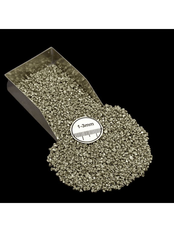 Peru Pyrite 1-3 mm Chips, 20g (0.70 oz), Natural Gemstone Chips for Ring Inlay, Pendants & Resin Art