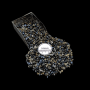 GRADELYGEMS Sapphire 3-5 mm Chips, 20g 0.70 oz, Natural Gemstone Chips for Bottle Art, Crystal Jars & DIY Crafts