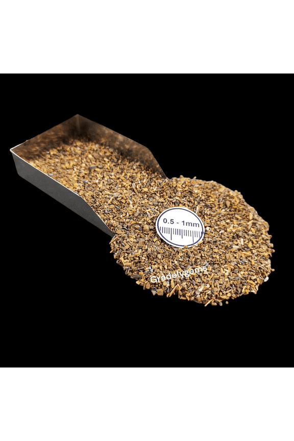 Tiger Eye 0.5-1mm Gemstone Chips 20g (0.7 oz), Natural Crushed Stone for Resin Inlay