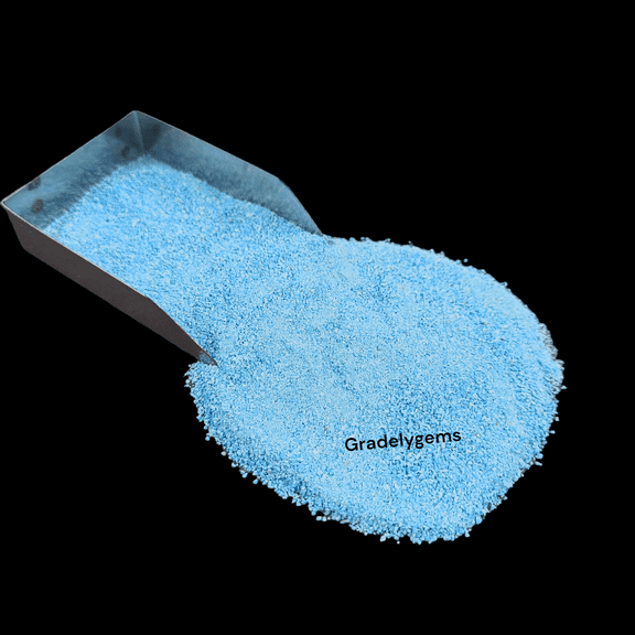 GRADELYGEMS Turquoise (Treated) Gemstone Powder 20g (0.7 oz), Natural Crushed Stone for Resin Inlay & Jewelry