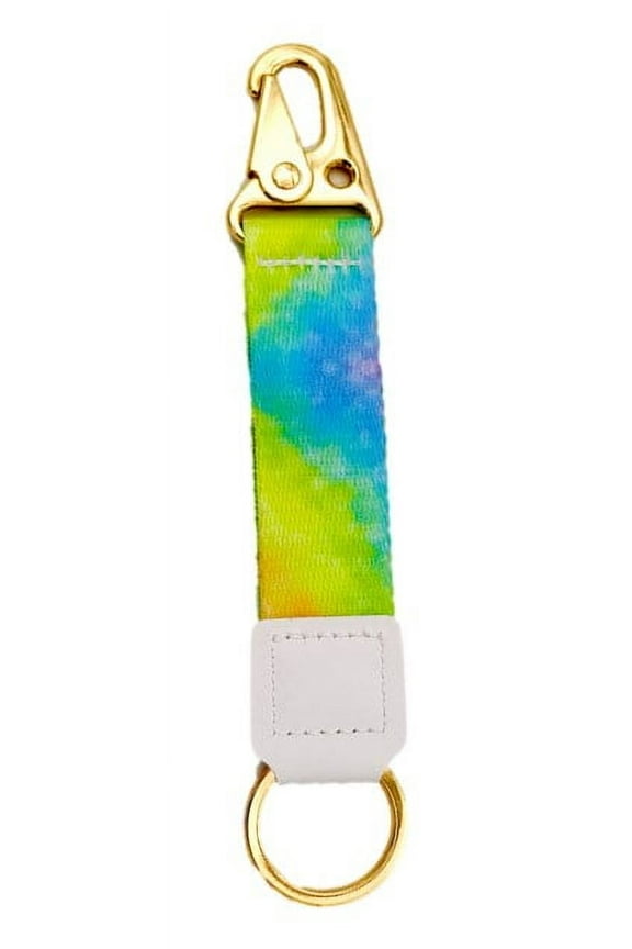 Women's Tie-Dye Print Fabric Keychain with Univeral Key Fob Keychain Holder
