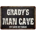 thumbnail image 1 of GRADY'S Man Cave Black Grunge Sign Home Décor Gift Cave Funny 112180004169, 1 of 1