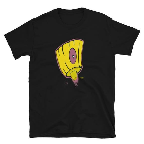 GRAFFITI HIP HOP SPRAY PAINT 90S GRAFFITI CHARACTER Short-Sleeve Unisex T-Shirt (Black, L)