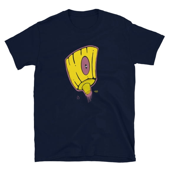 GRAFFITI HIP HOP SPRAY PAINT 90S GRAFFITI CHARACTER Short-Sleeve Unisex T-Shirt (Navy, L)