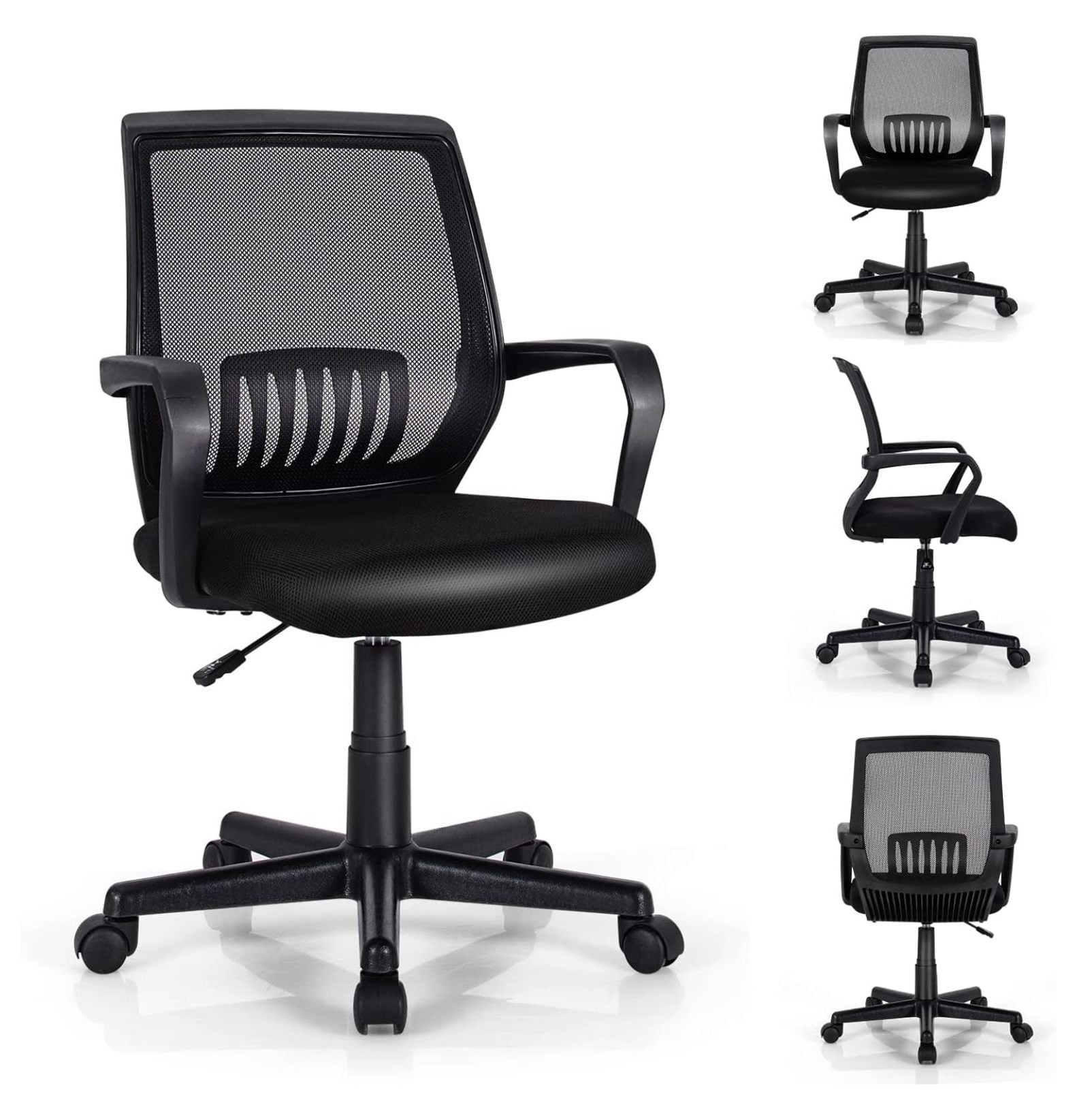 GRAFFY Office Desk Chair, 300 LBS Mesh Computer Chair w/Cushioned Seat