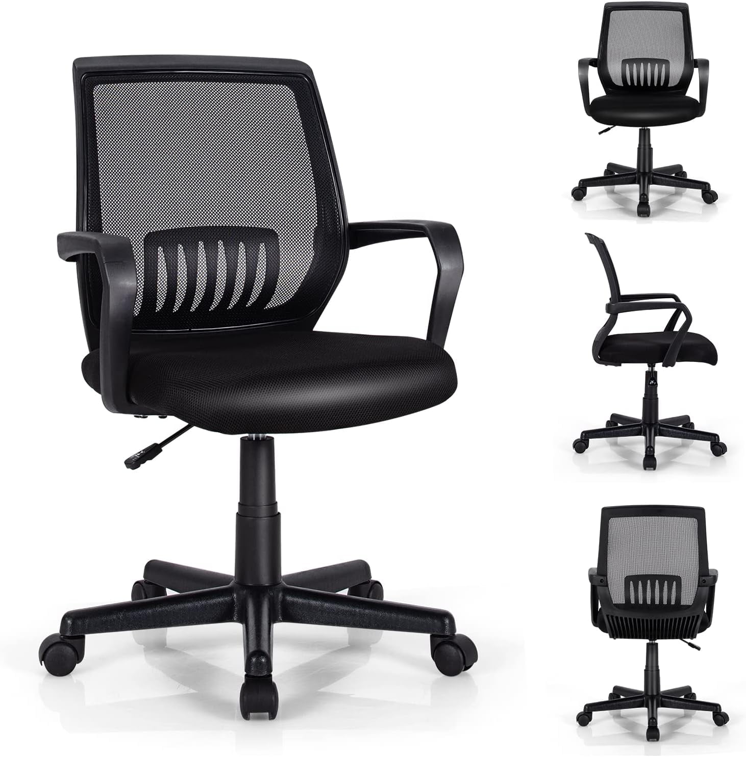 GRAFFY Office Desk Chair, 300 LBS Mesh Computer Chair w/Cushioned Seat