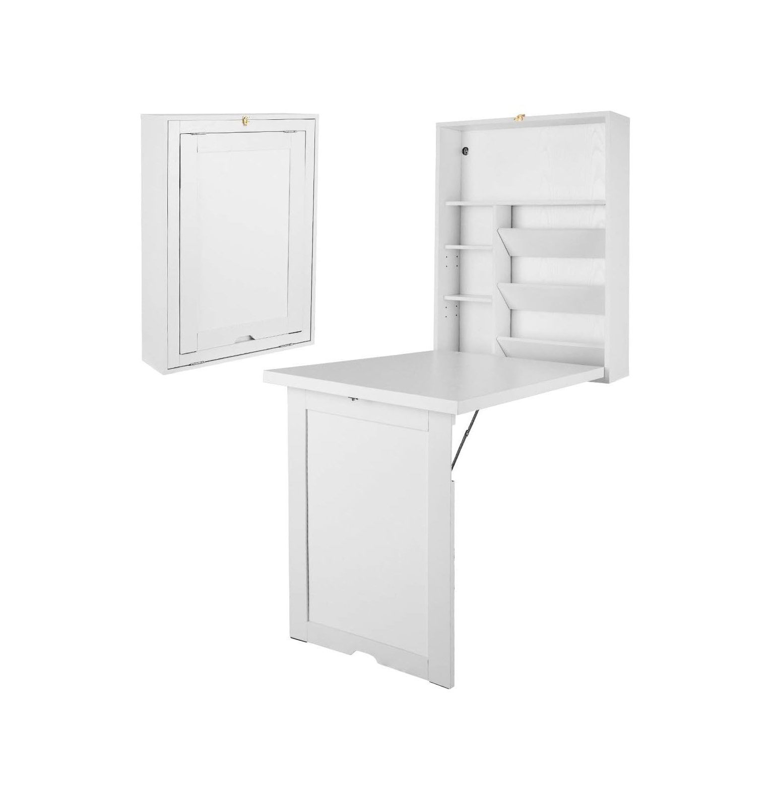 GRAFFY Wall Mounted Desk, Floating Desk, Space Saving, Convertible