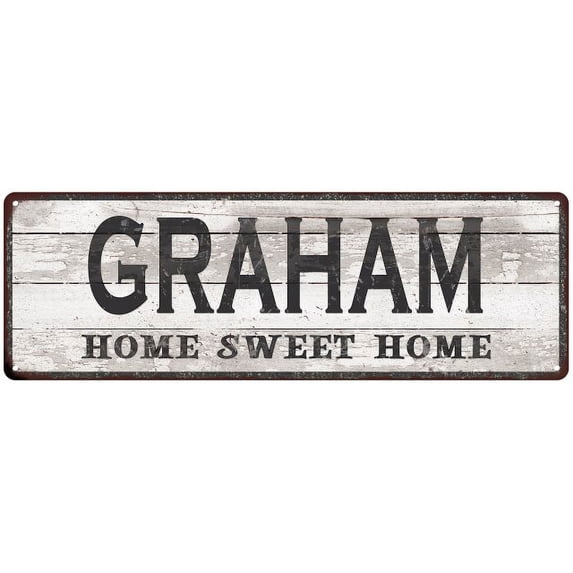 GRAHAM Home Sweet Home Country Look Gift 6x18 Metal Sig 206180045396