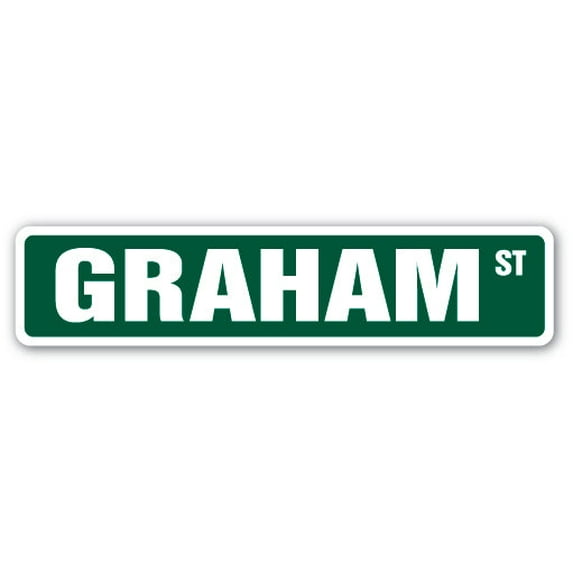 GRAHAM Street Sign Childrens Name Room Sign | Indoor/Outdoor | 36" Wide