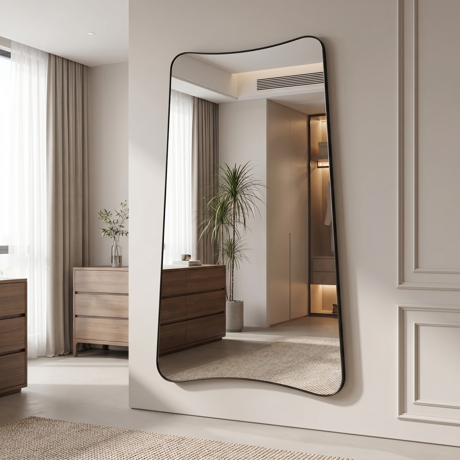 GRAHMCY 26"x38" Irregular Wall-mounted Bathroom Mirror Vanity Decorative Mirror