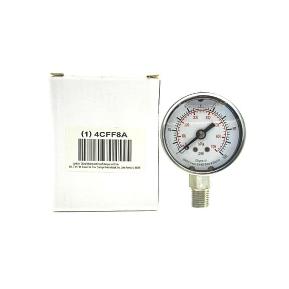 GRAINGER 4CFF8A 0-100PSI NSMP