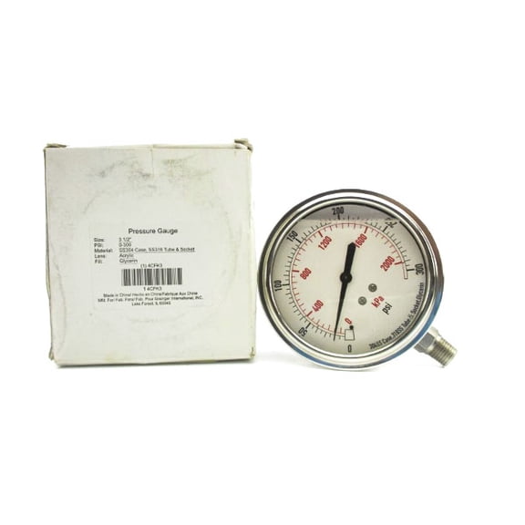GRAINGER 4CFK3 0-300PSI 3-1/2" NSMP