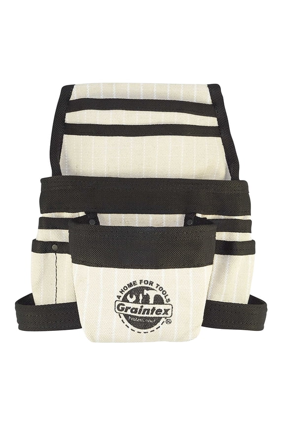9 Pocket Nail & Tool Pouch Rip-stop Canvas for Constructors, Electricians, Plumbers, Handymen