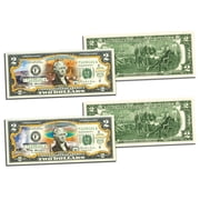 Grand Canyon & Yellowstone Colorized $2 Bill Set   Genuine U.S. Currency Honoring America s National Parks