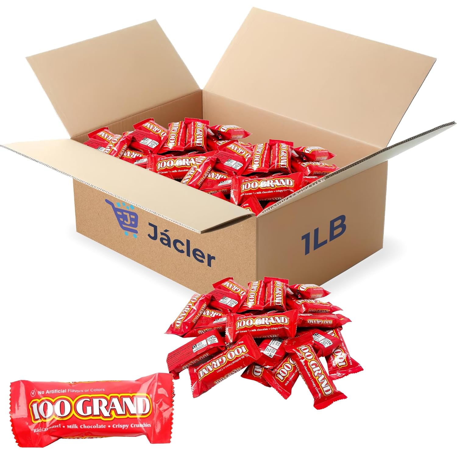 GRAND Candy Bar FUN SIZE Vintage Bars in Bulk Candy Bags, Caramel