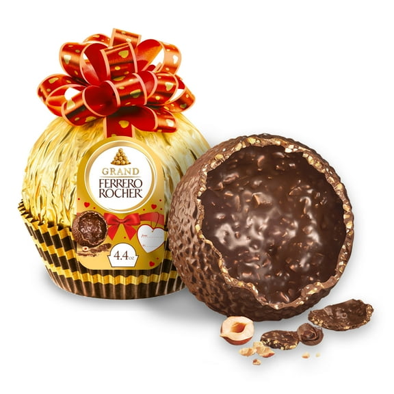 Grand Ferrero Rocher Milk Chocolate, Valentine’s Day Gift, Premium Gifting, 4.4 oz