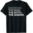 thumbnail image 1 of GRANDAD THE MAN MYTH LEGEND Father's Day Gift Grandpa Papa T-Shirt, 1 of 3