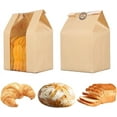 GRANDAN 25 Packs Large Paper Bread Bags for Homemade Bread, Kraft Paper