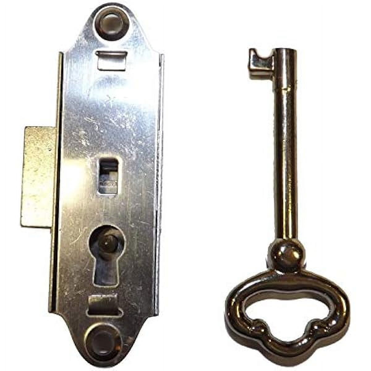 GRANDFATHER CLOCK DOOR LOCK & KEY SET NARROW NEW RIDGEWAY HOWARD MILLER